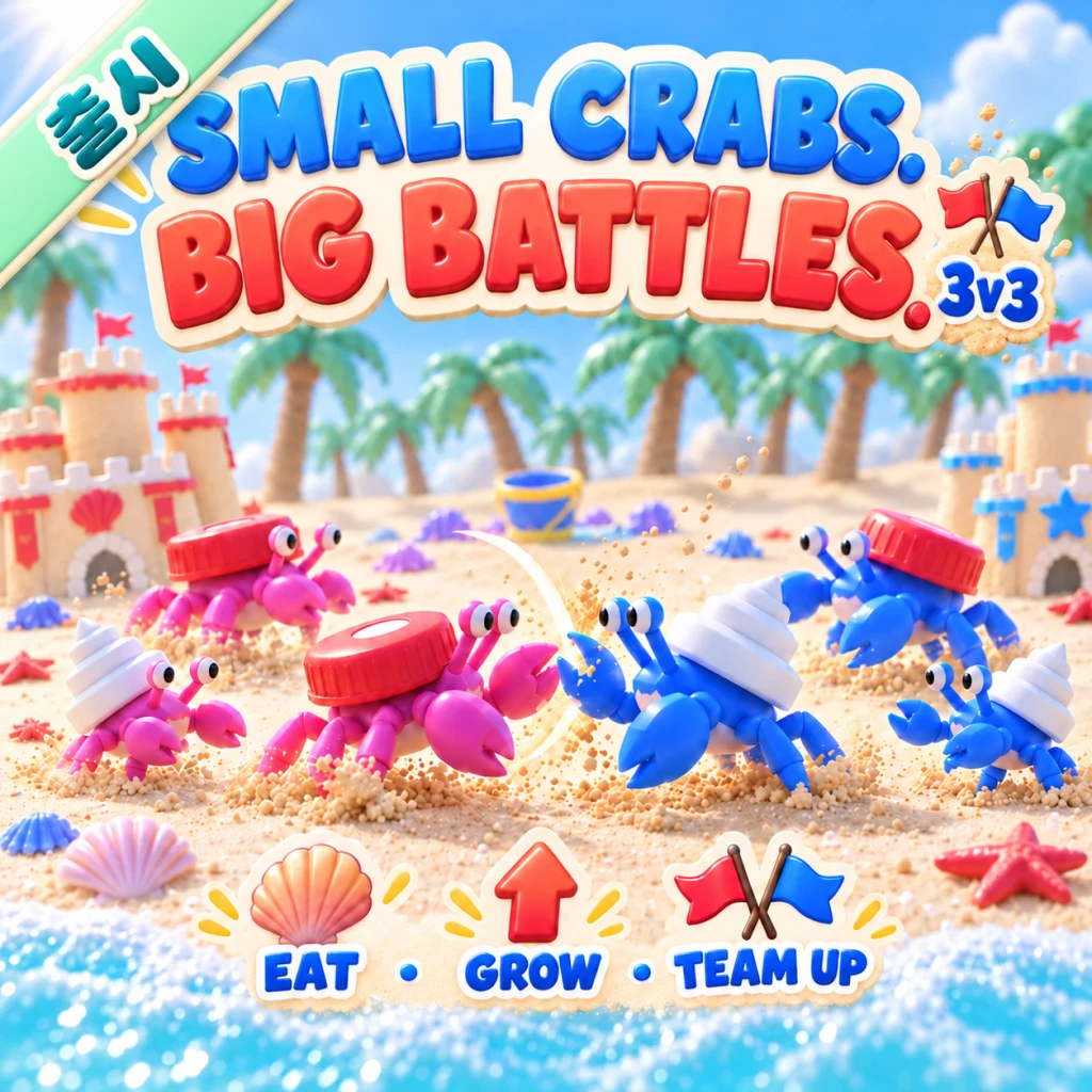 소라게 대이사 전쟁: Small crabs. Big battles. 홍보 포스터